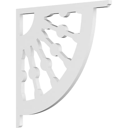 Ekena Millwork Classic Wagon Wheel Architectural Grade PVC Bracket, 5/8"W X 16"D X 16"H BKTP01X16X16CW